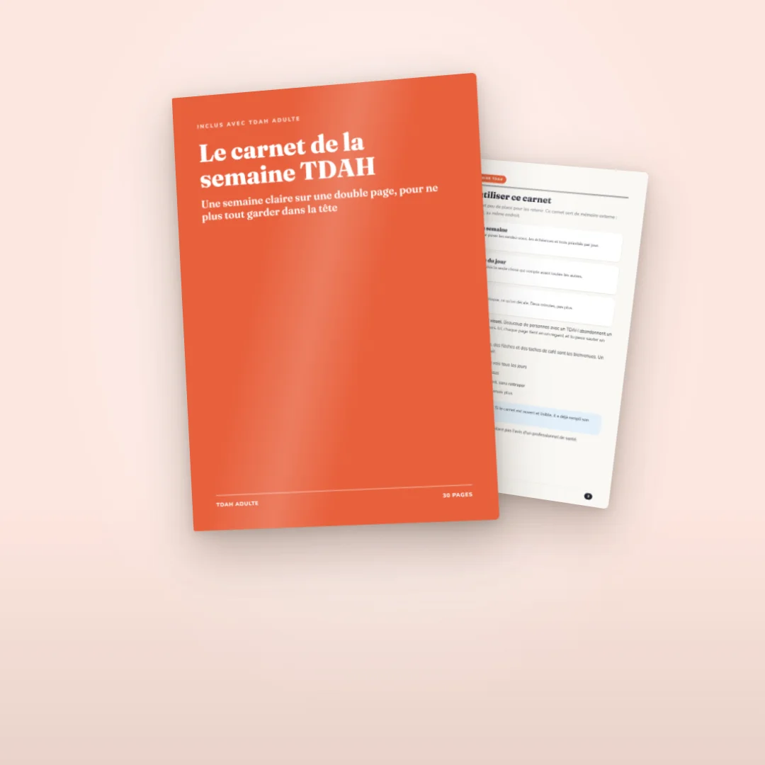 Cadeau Le carnet de la semaine TDAH