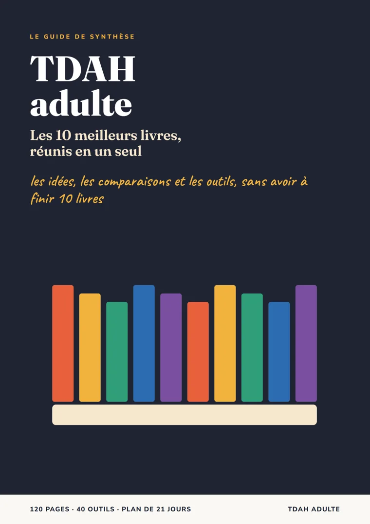 TDAH adulte : les 10 meilleurs livres en un seul, la couverture du guide
